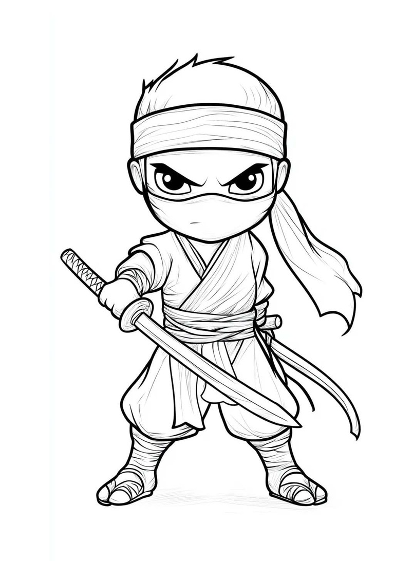 Bojanke Nacrtaj Ninja 4