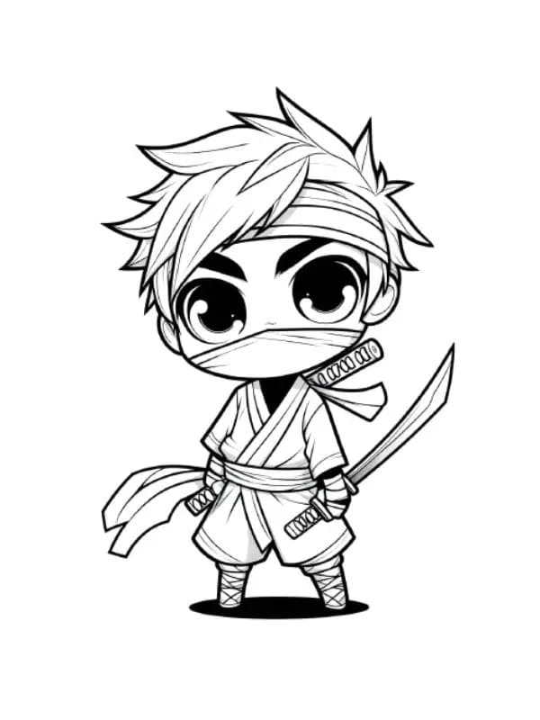 Bojanke Nacrtaj Ninja 6