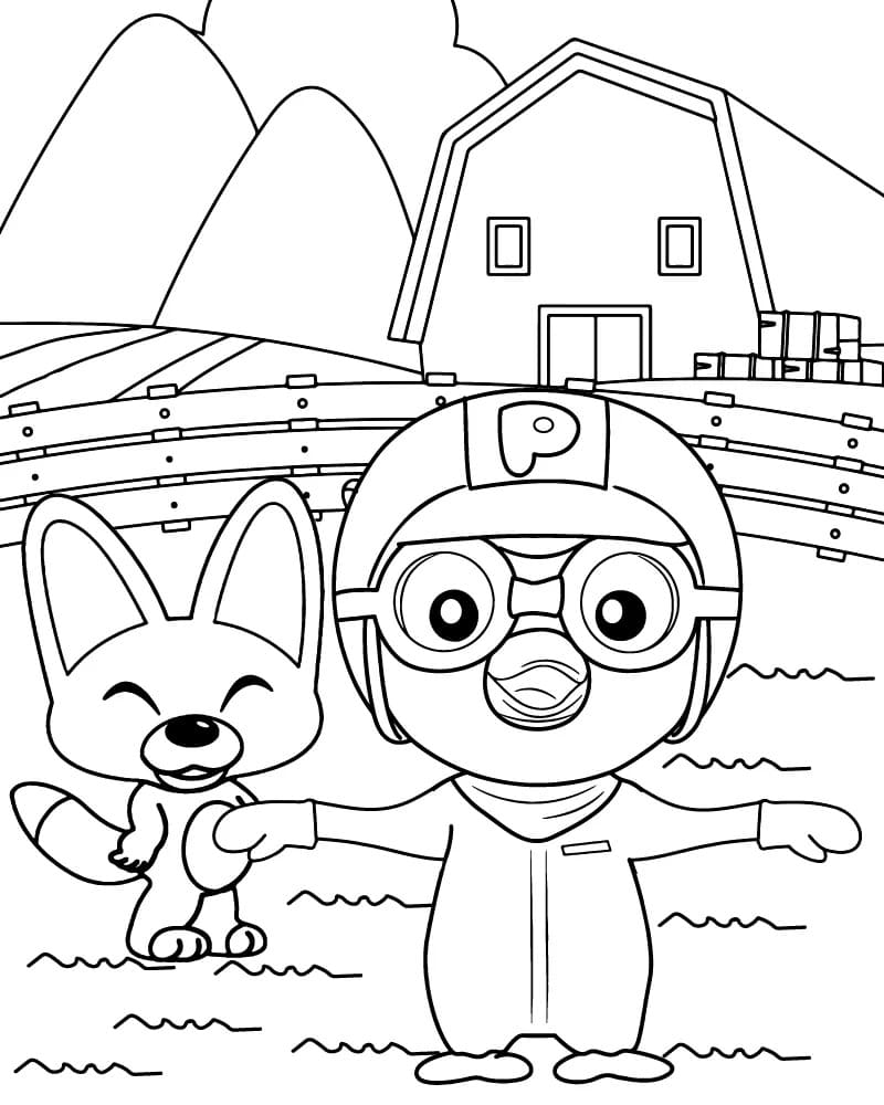 Bojanke Nacrtaj Pororo besplatno za ispis