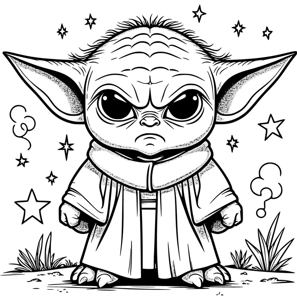 Bojanke Nacrtaj ljutitog Baby Yoda