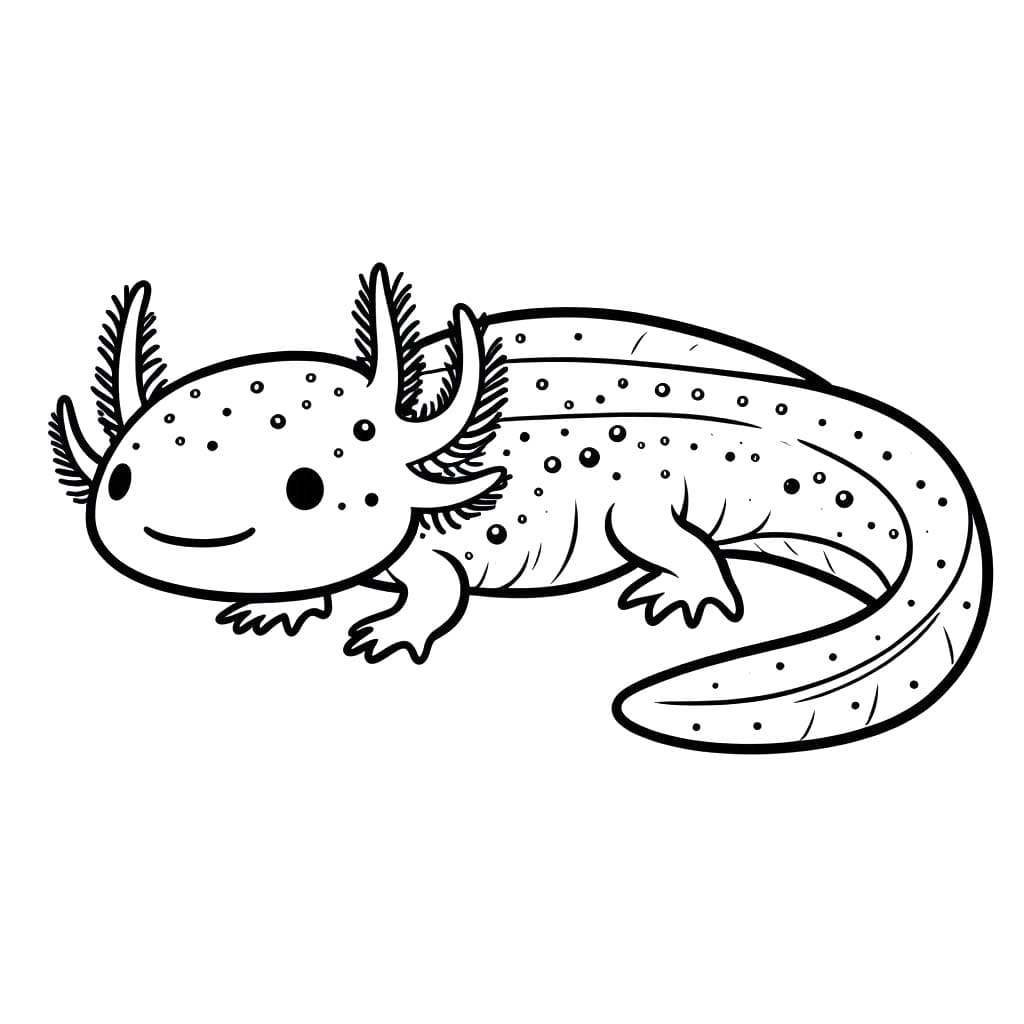 Bojanke Nacrtajte Aksolotl 1