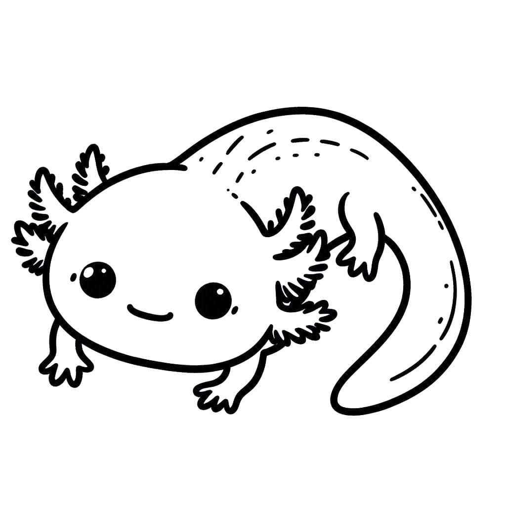 Bojanke Nacrtajte Aksolotl 2