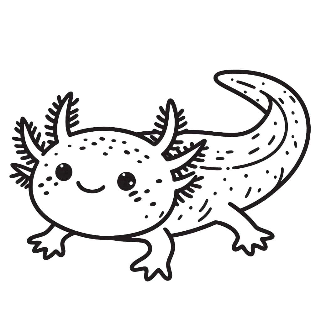 Bojanke Nacrtajte Aksolotl 3