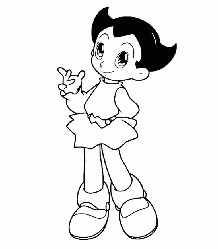 Bojanke Nacrtajte Astro Boy vrlo lako