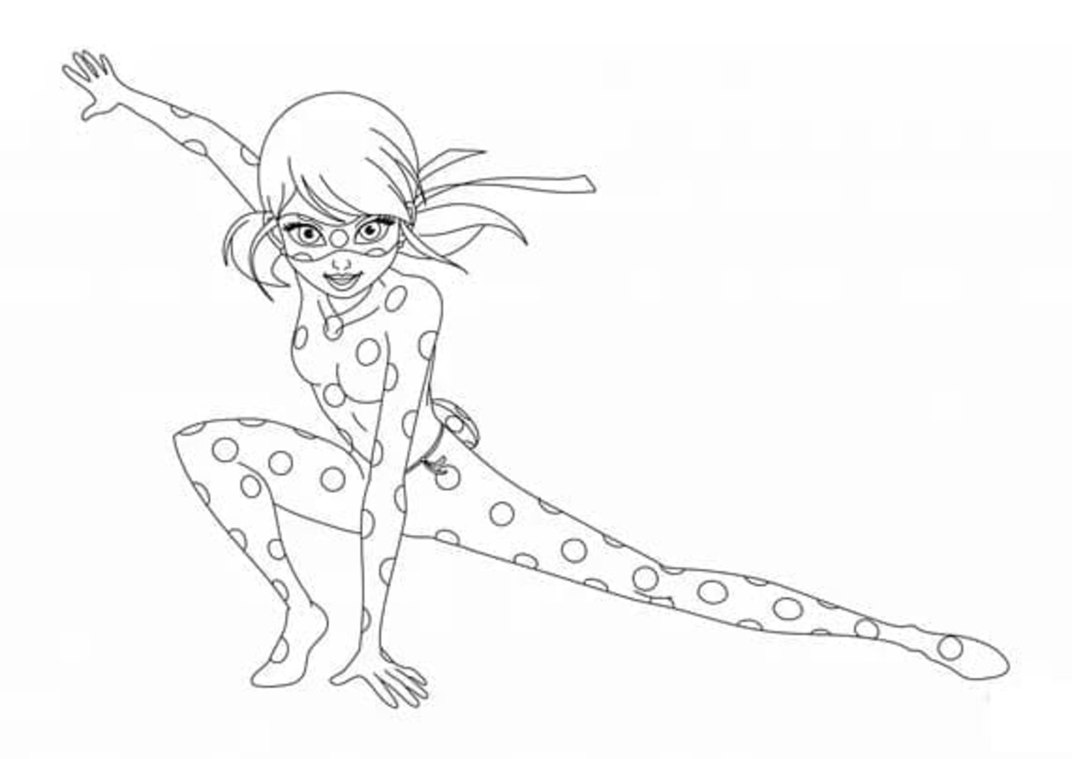 Bojanke Nacrtajte Marinette Dupain Cheng Ladybug
