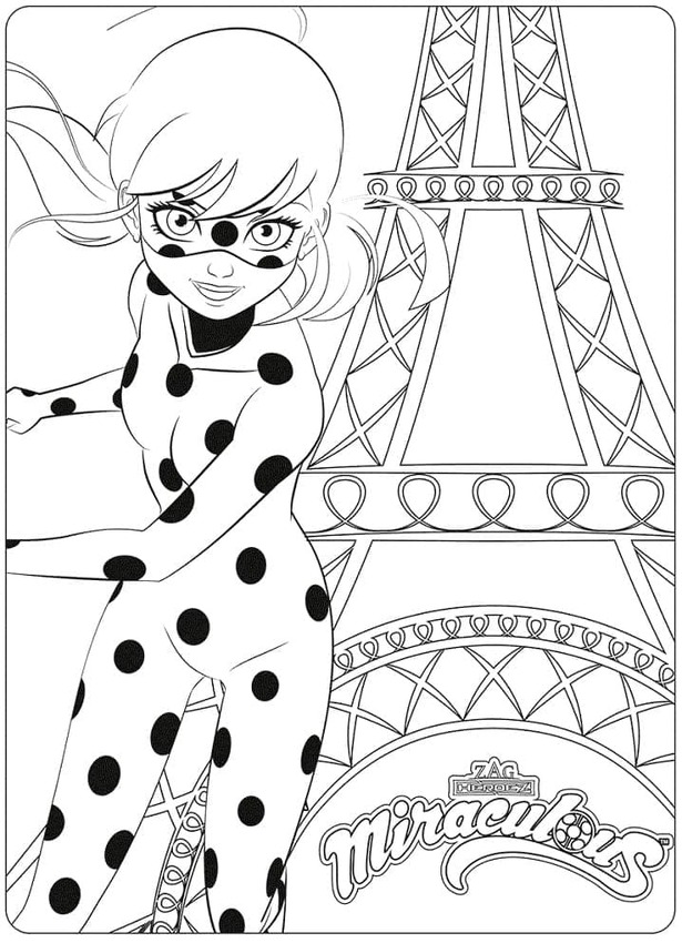 Bojanke Nacrtajte Marinette u Miraculous