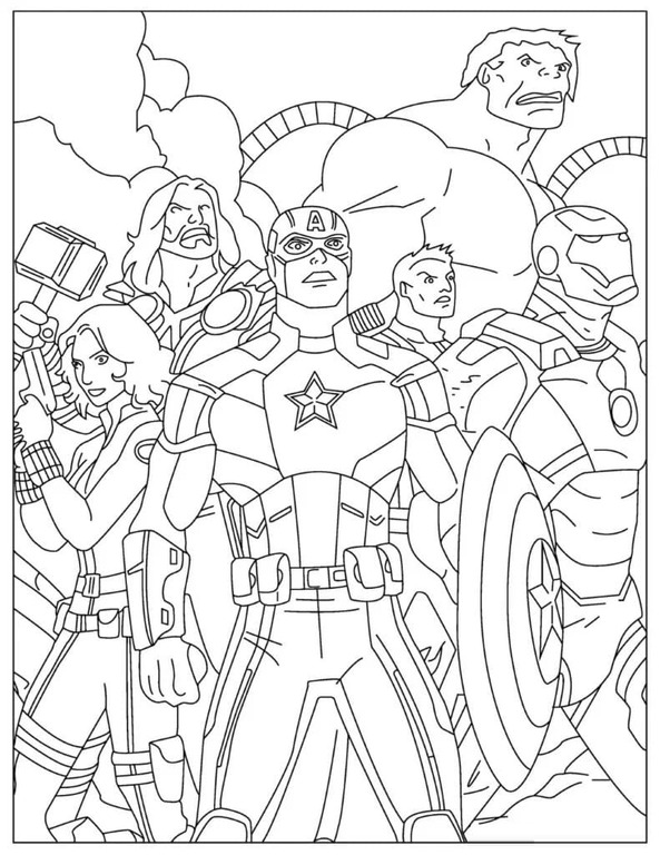 Nacrtajte Osvetnici 12 coloring page