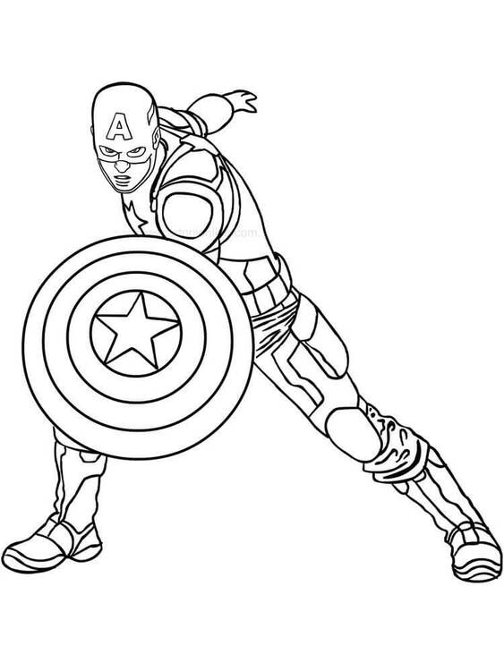 Nacrtajte Osvetnici jednostavno kod djece coloring page