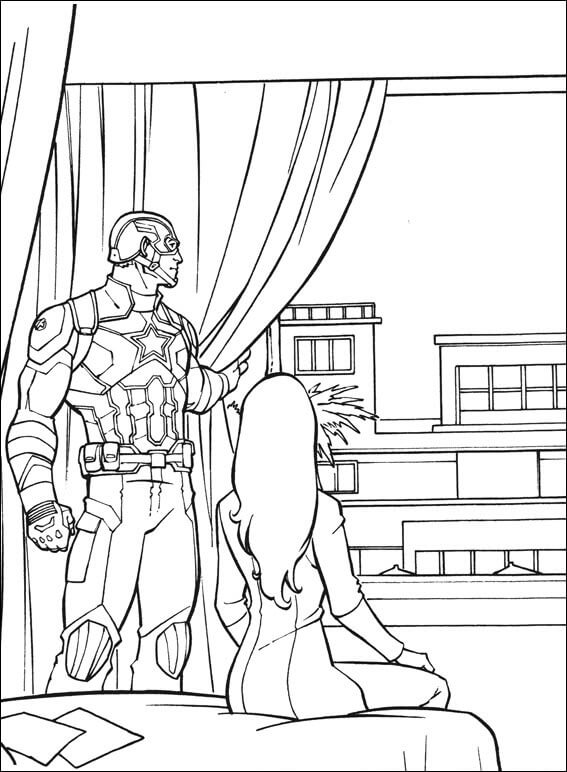 Nacrtajte Osvetnici lako coloring page
