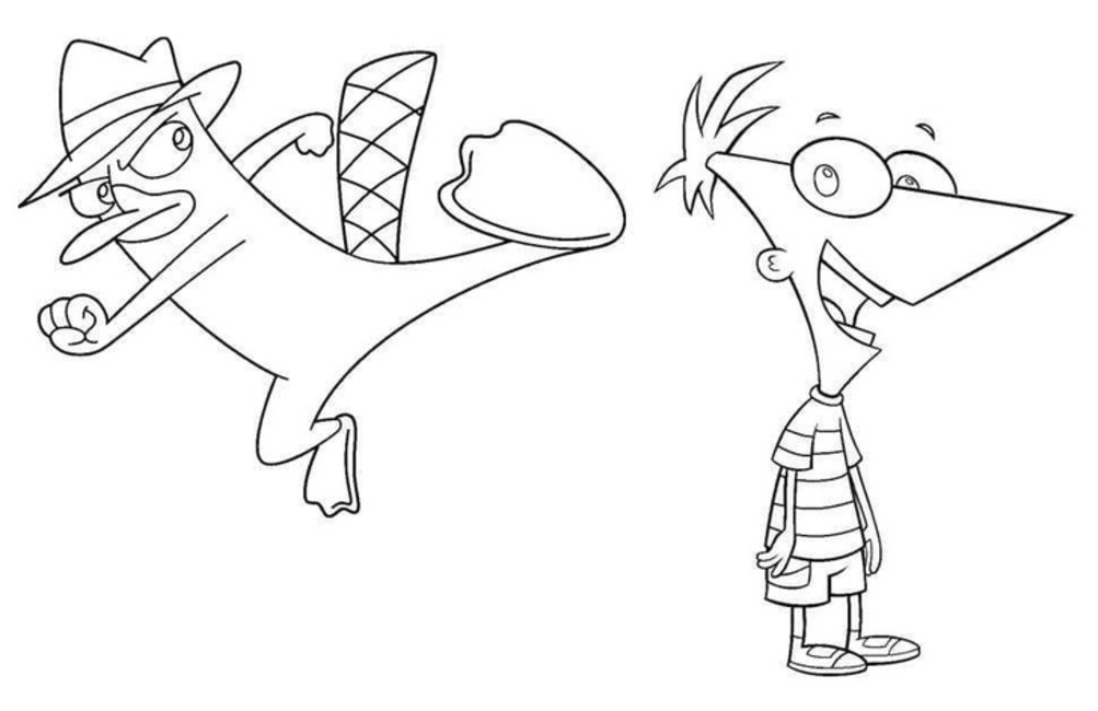 Bojanke Nacrtajte Perry i Phineas