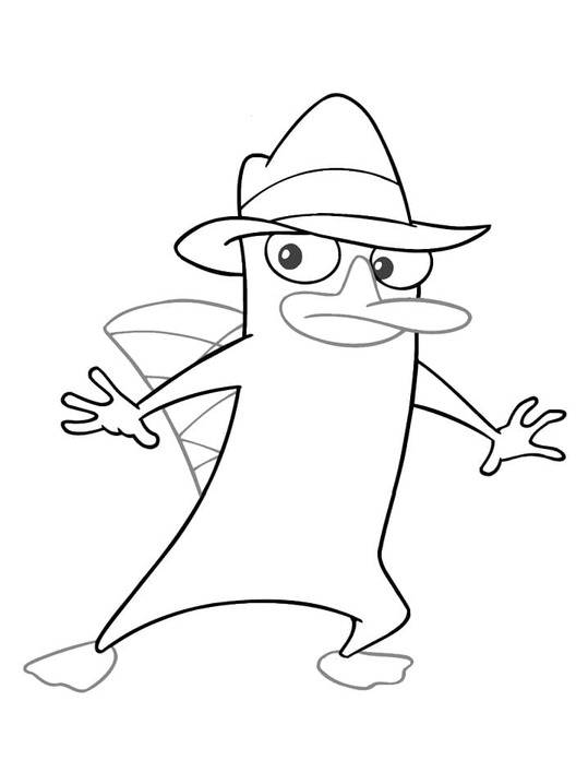 Bojanke Nacrtajte Perry kljunača u Phineas i Ferb
