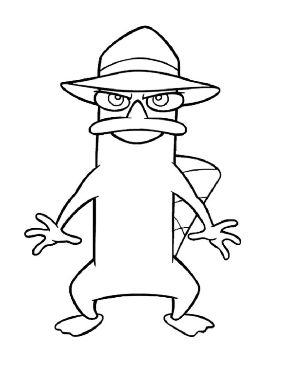 Bojanke Nacrtajte Phineas i Ferb Perry kljunar