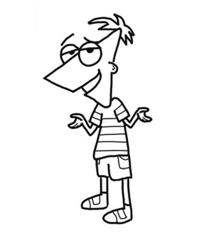 Bojanke Nacrtajte Phineas