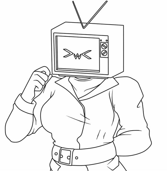 Bojanke Nacrtajte Slatko TV Woman