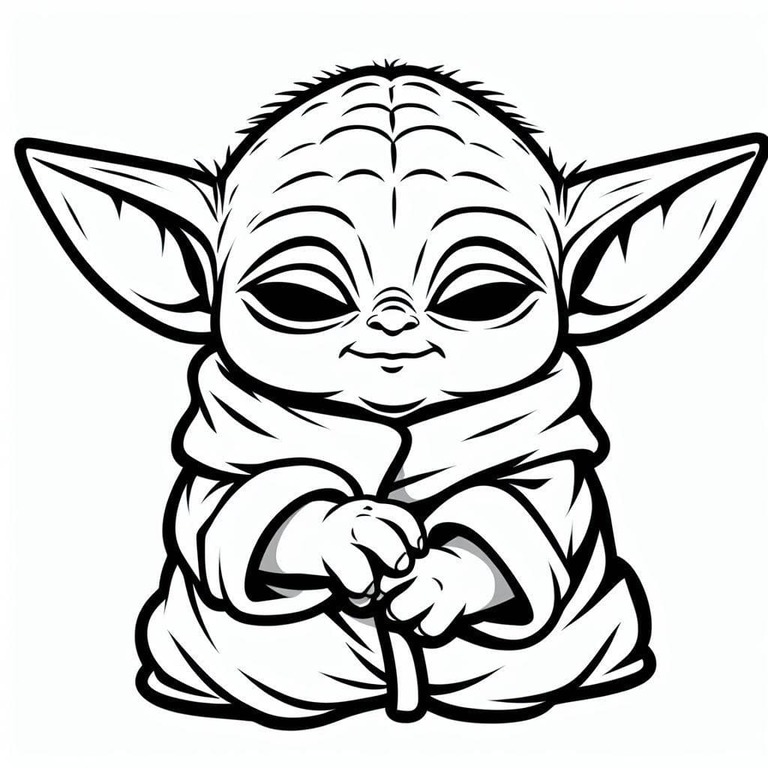 Bojanke Nacrtajte Star Wars Baby Yoda