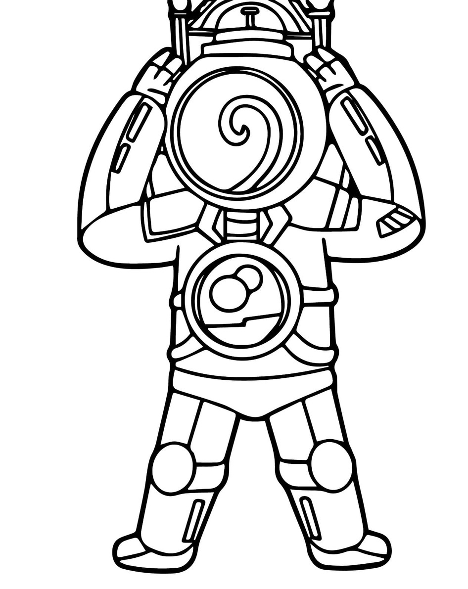 Bojanke Nacrtajte besplatno Titan Clock Man
