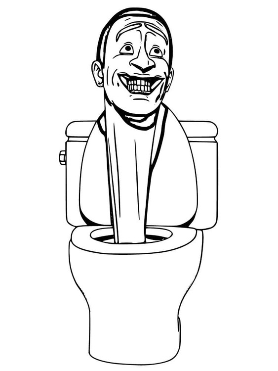 Bojanke Nacrtajte besplatno za ispis Skibidi Toilet