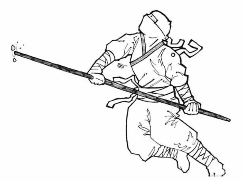Bojanke Nacrtajte japanskog ninja