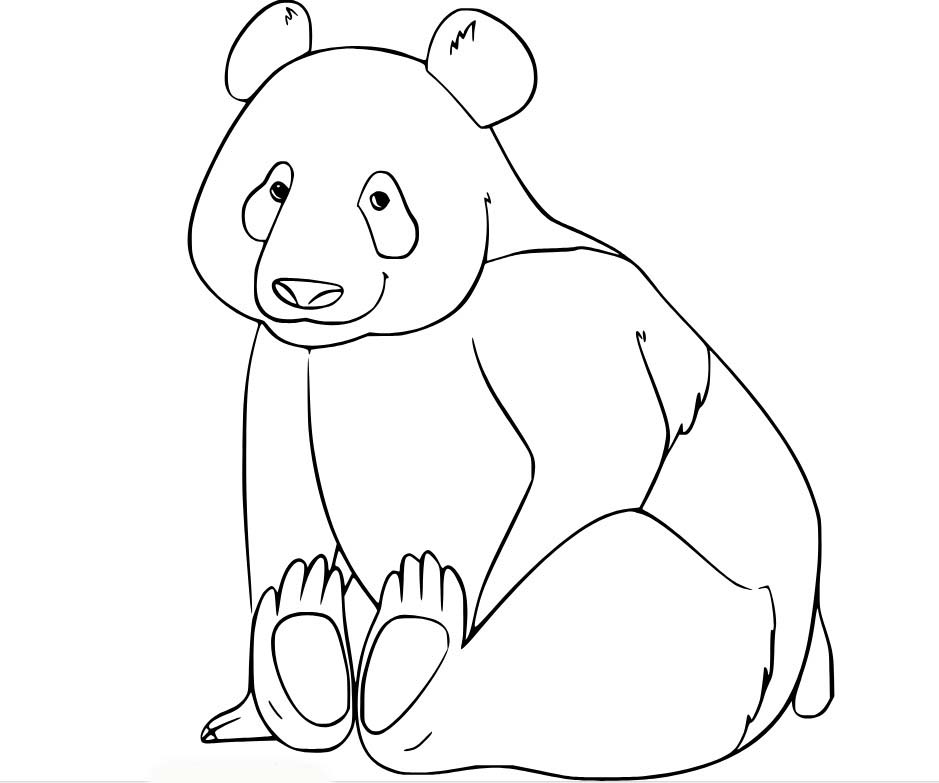 Bojanke Nacrtajte jednostavan panda