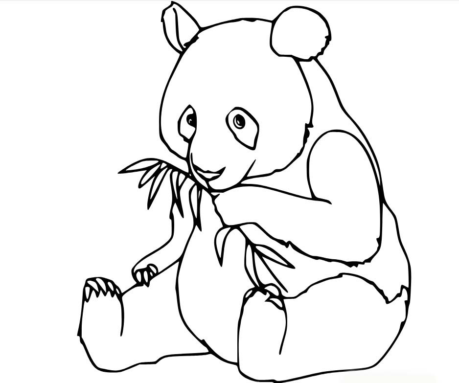 Bojanke Nacrtajte jednostavno panda