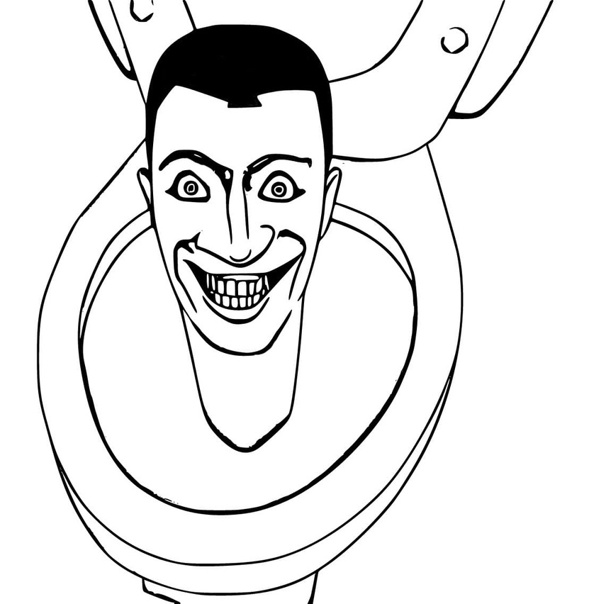 Bojanke Nacrtajte jezivo Skibidi Toilet