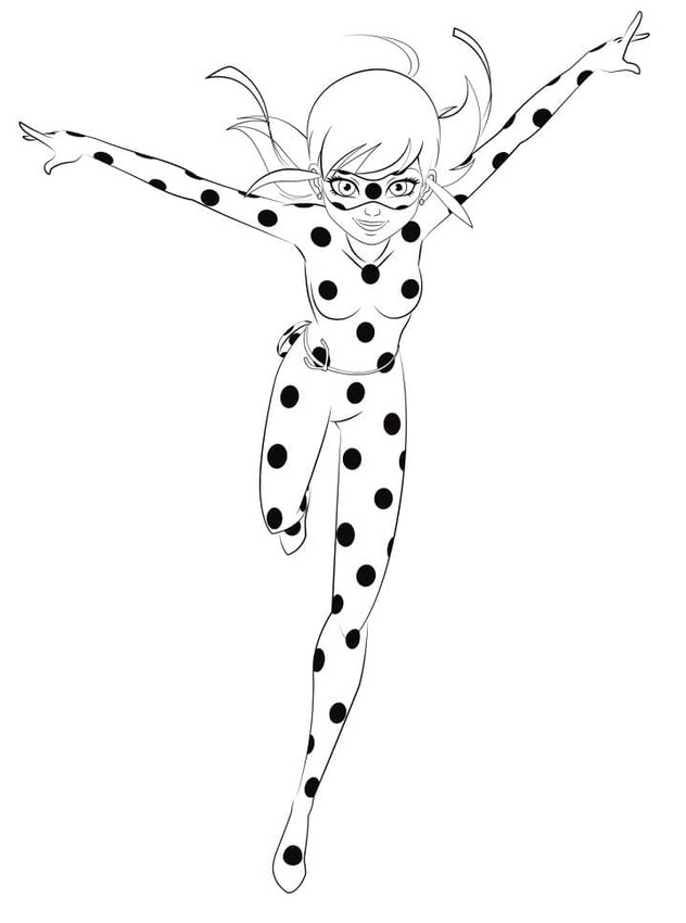 Bojanke Nacrtajte kul Marinette Ladybug