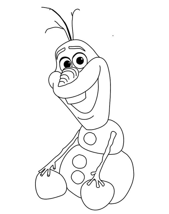 Bojanke Nacrtajte nasmijanog Olaf