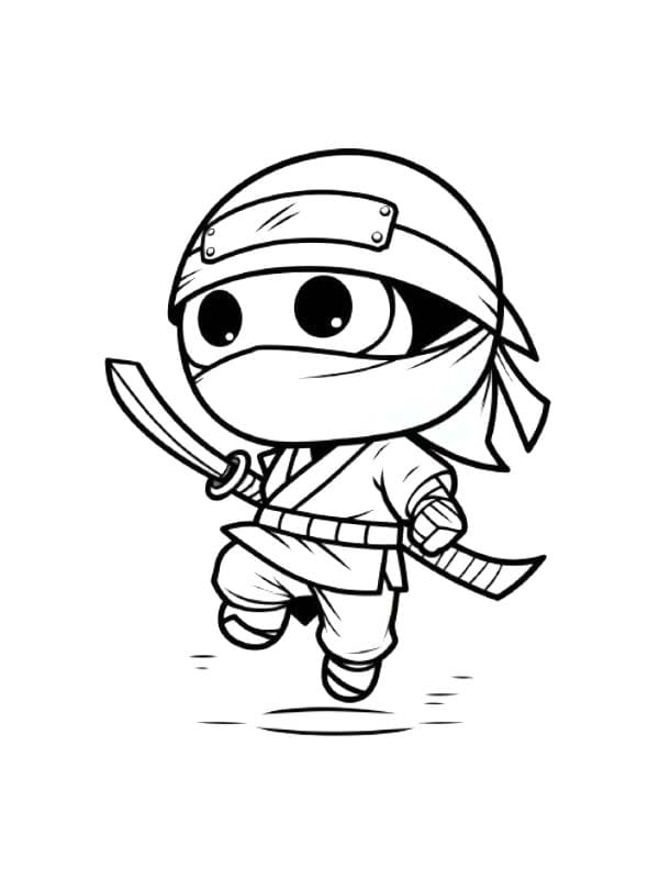 Bojanke Nacrtajte ninja jednostavno