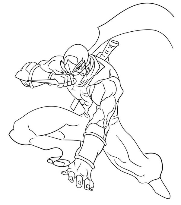 Bojanke Nacrtajte ninja lako