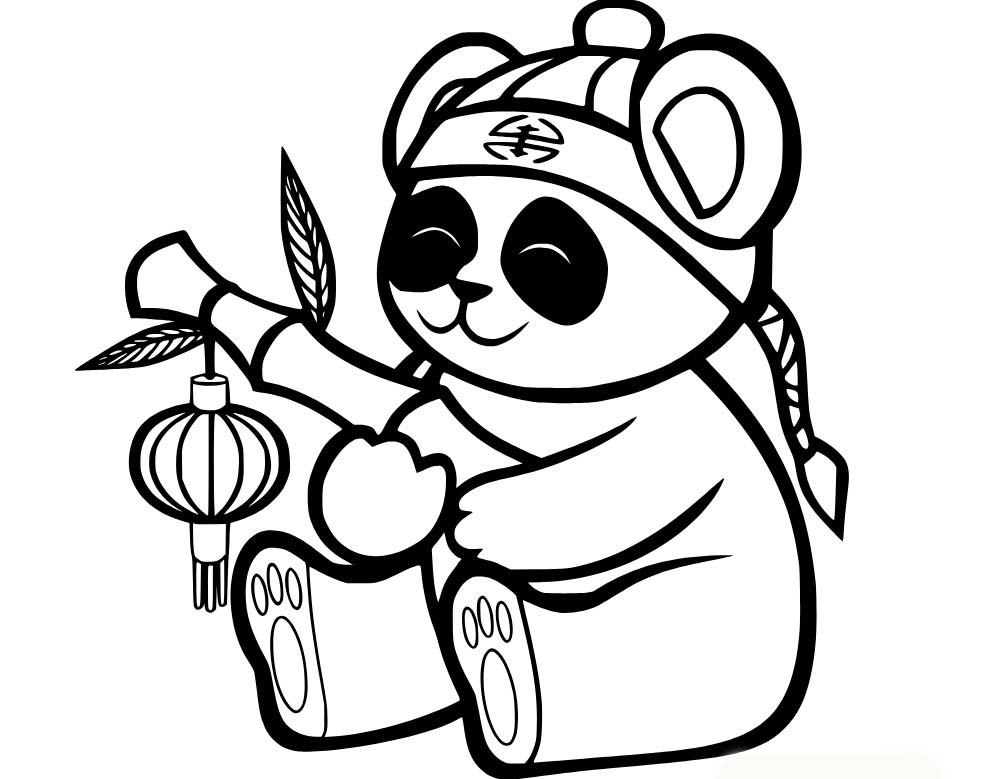 Bojanke Nacrtajte osnovni panda
