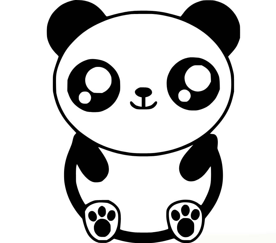 Bojanke Nacrtajte panda besplatno za ispis