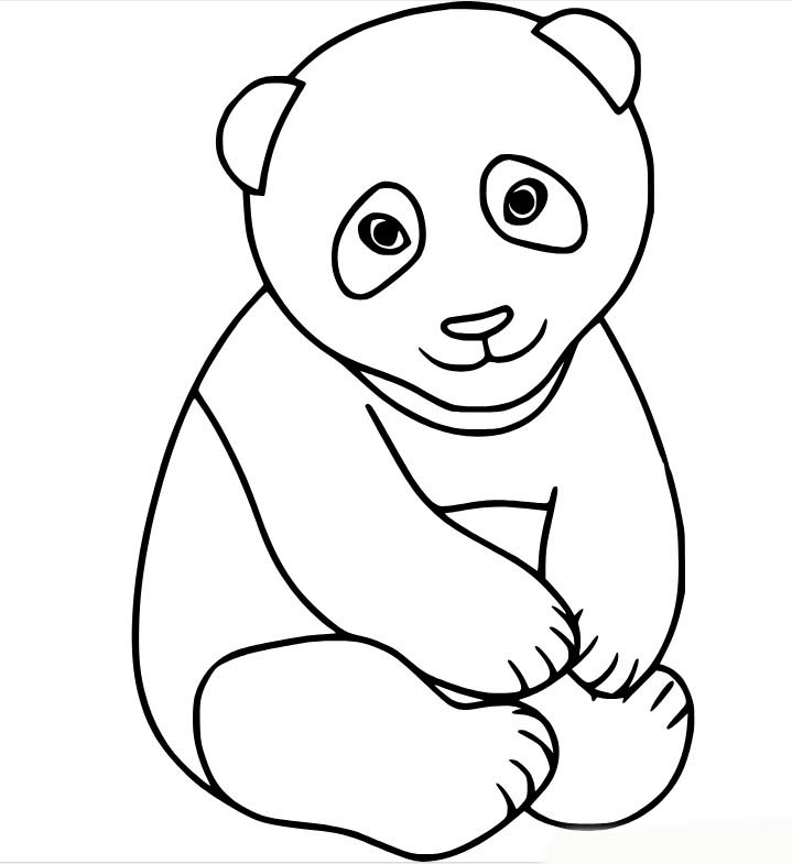 Bojanke Nacrtajte panda jednostavan