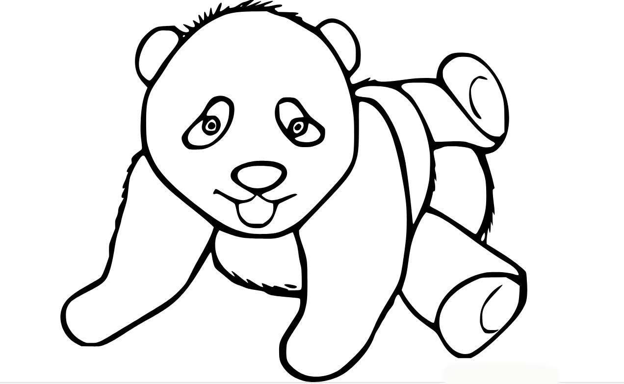 Bojanke Nacrtajte panda osnovni