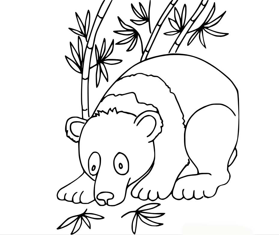 Bojanke Nacrtajte panda vrlo osnovni