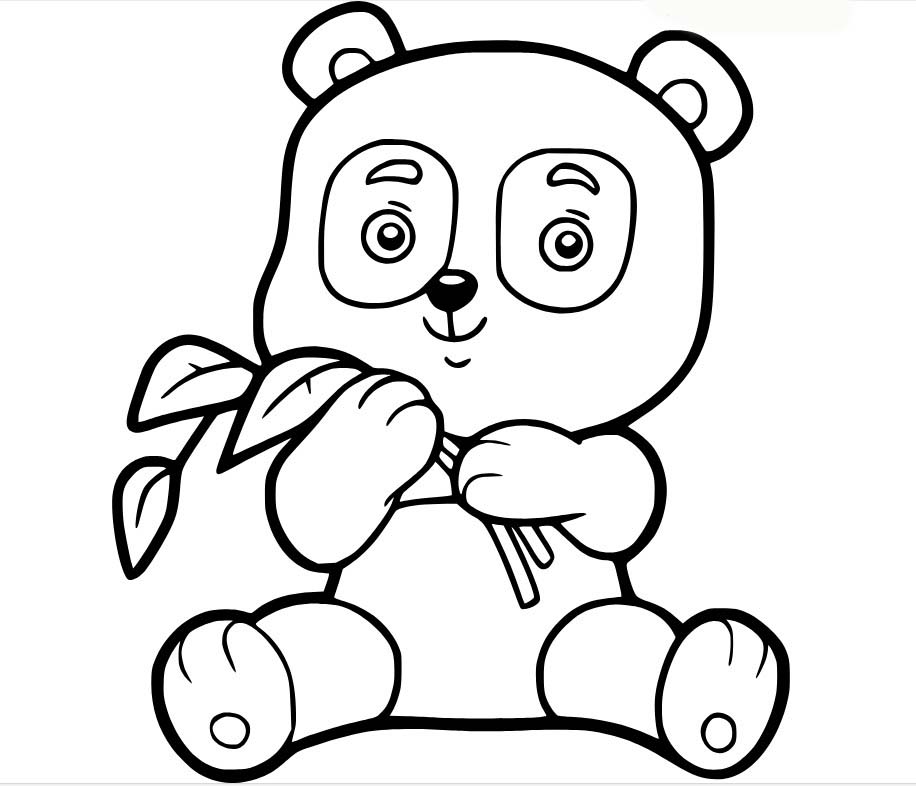 Bojanke Nacrtajte panda za ispis za djecu