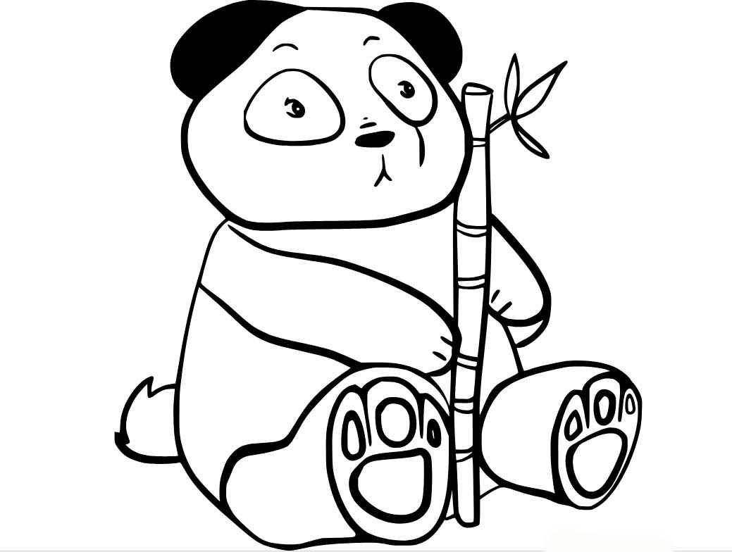 Bojanke Nacrtajte panda za ispis