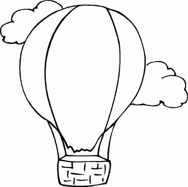 Bojanke Osnovno crtanje Balon Na Vrući Zrak