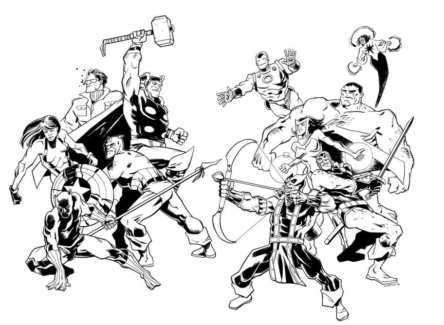 Osvetnici za djecu coloring page