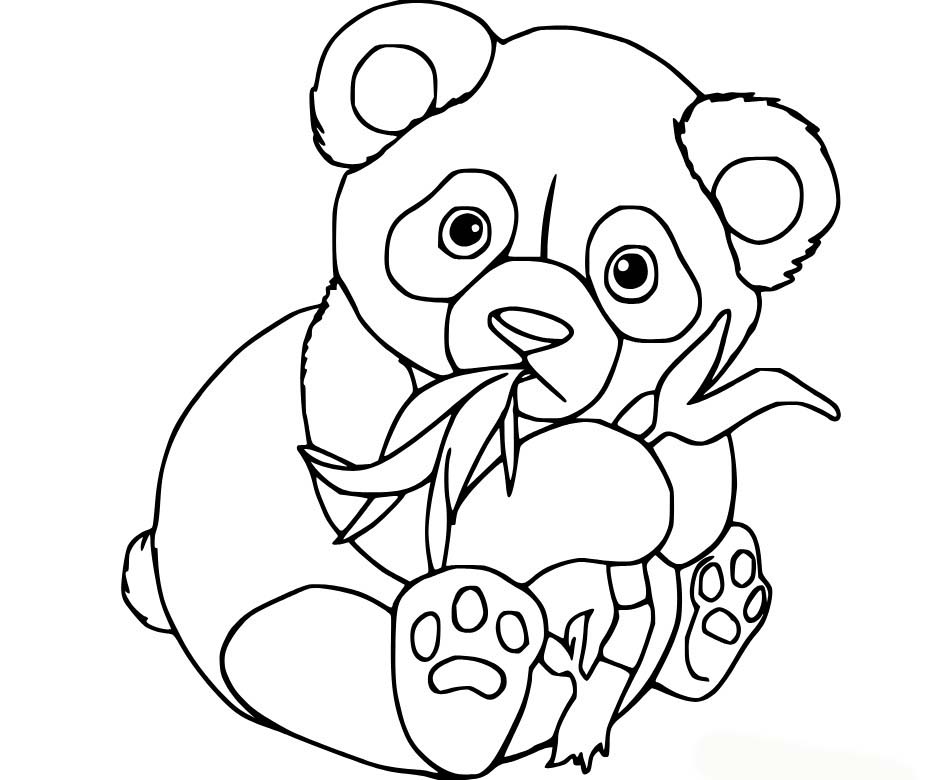 Bojanke Panda besplatno za ispis