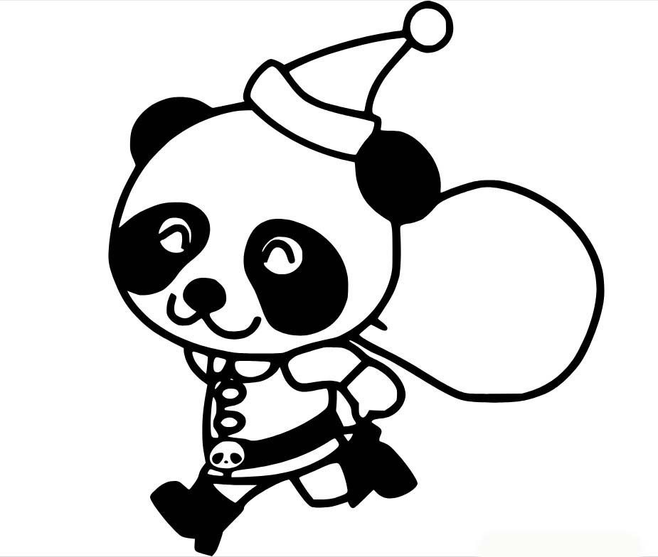 Bojanke Panda za ispis za djecu