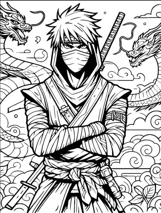 Bojanke Slika Ninja