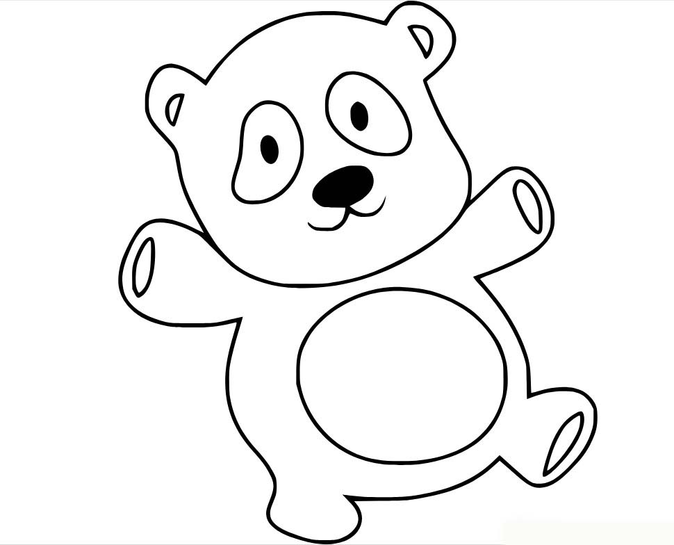 Bojanke Slika Panda za ispis za djecu