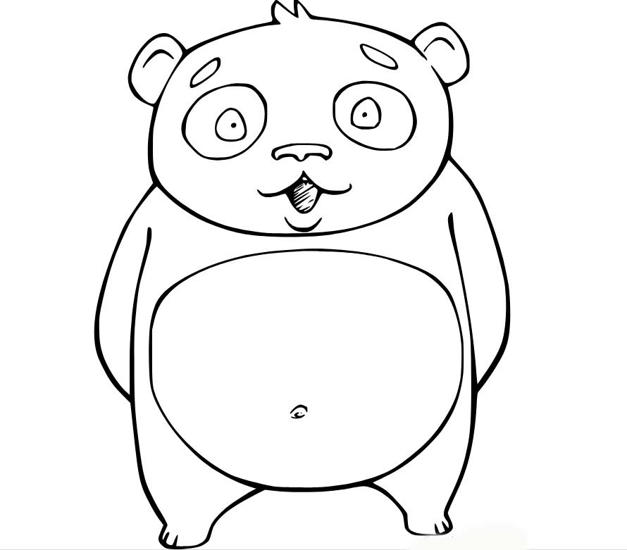 Bojanke Slika sretne panda