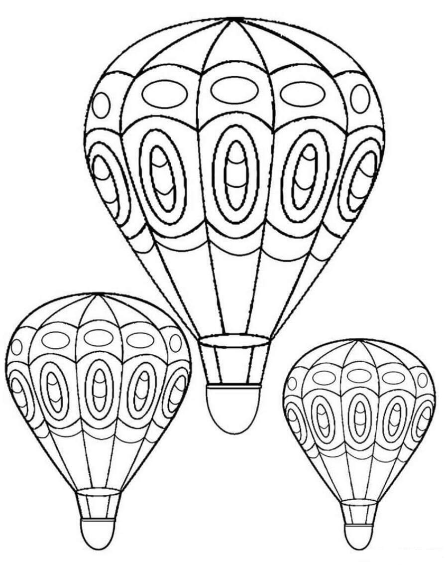Bojanke Tri Balon Na Vrući Zrak