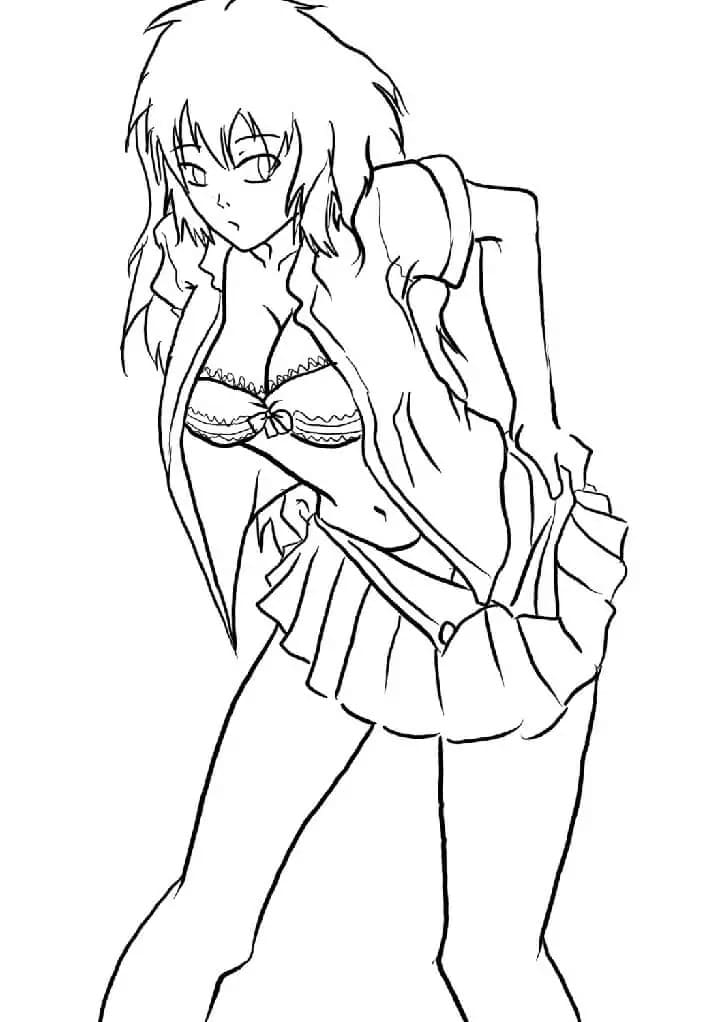 Bojanke Anime Djevojka Seksi