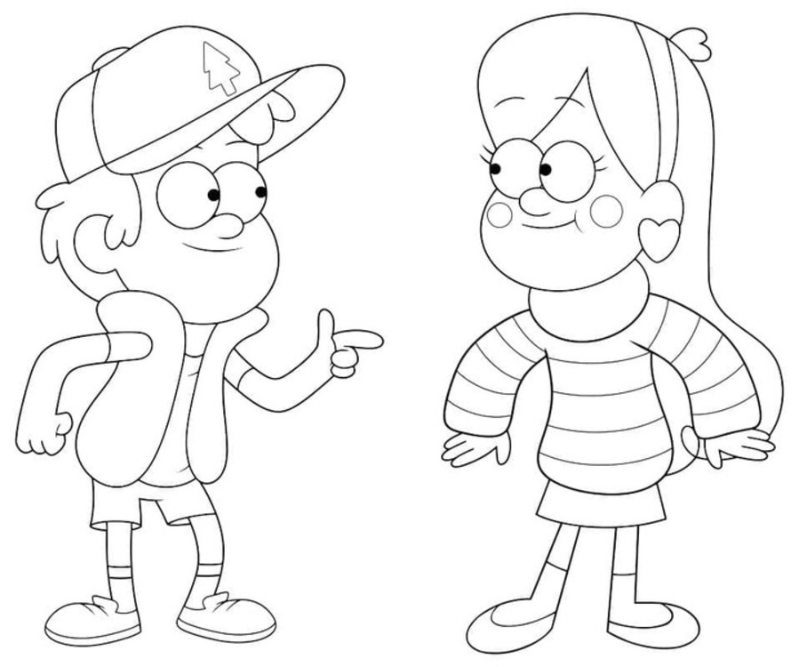 Bojanke Gravity Falls besplatno za ispis