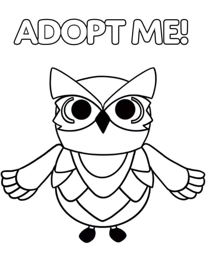 Bojanke Nacrtaj Adopt Me ispisivo za djecu