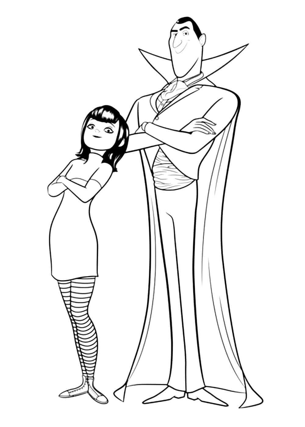 Bojanke Nacrtaj Mavis i Grof Dracula