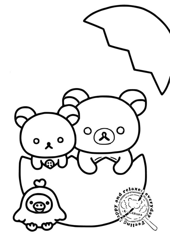 Bojanke Nacrtaj Rilakkuma besplatno za djecu