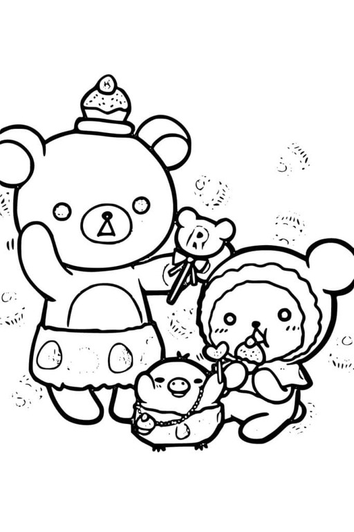 Bojanke Nacrtaj Rilakkuma ispisivo za djecu